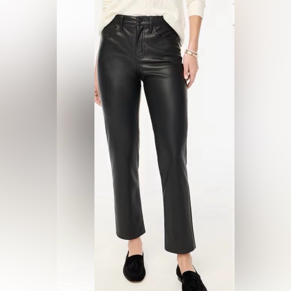 J. Crew black Faux Leather pants